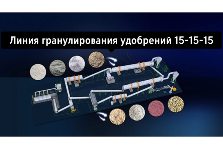 Линия гранулирования удобрений 15-15-15