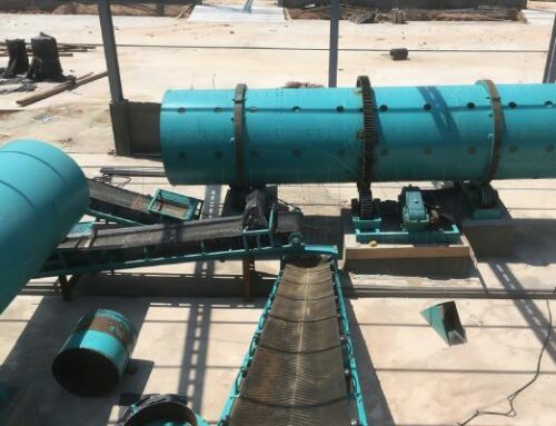 Украинские клиенты приобретают барабанный гранулятор минерального порошка для переработки известняка.